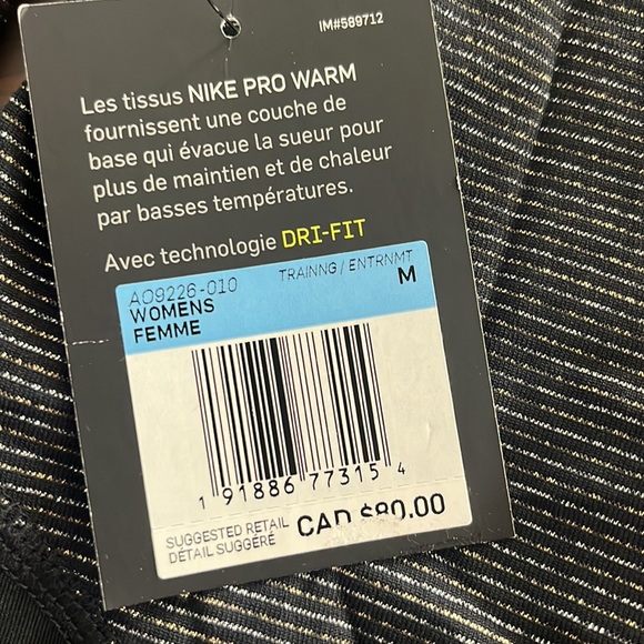 Nike Dri-Fit pro warm long sleeve NWT - Picture 3 of 5